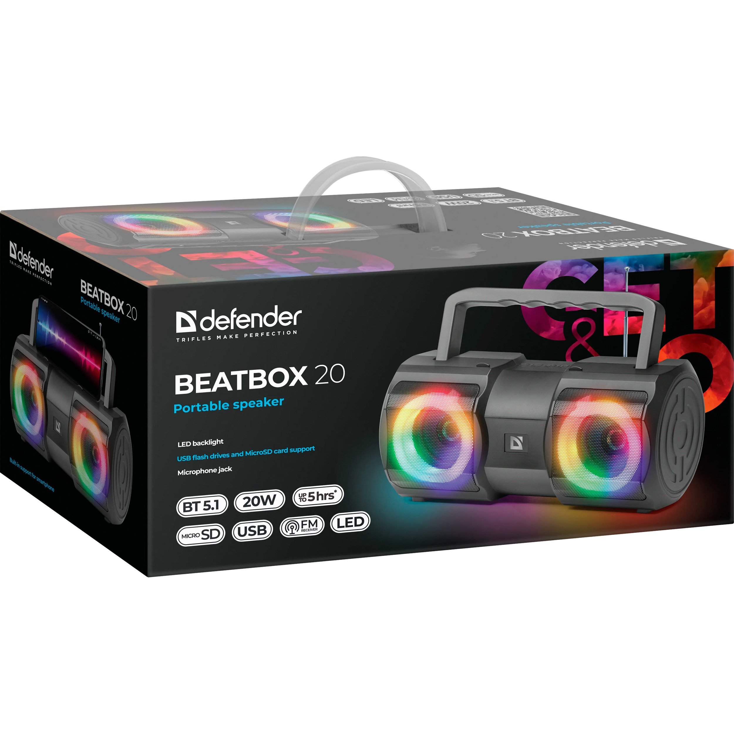 Портативная колонка DEFENDER Beatbox 20 (65420)