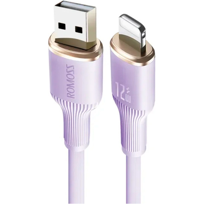 Кабель ROMOSS CB1224 USB-A to Lightning 2.4A 1.2м Lilac Purple (CB1224-621-834H)