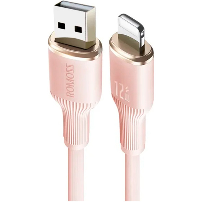 Кабель ROMOSS CB1224 USB-A to Lightning 2.4A 1.2м Sakura Pink (CB1224-621-634H)