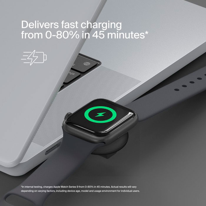 Беспроводное зарядное устройство BELKIN BoostCharge Portable USB-C Apple Watch Charger USB-C Black