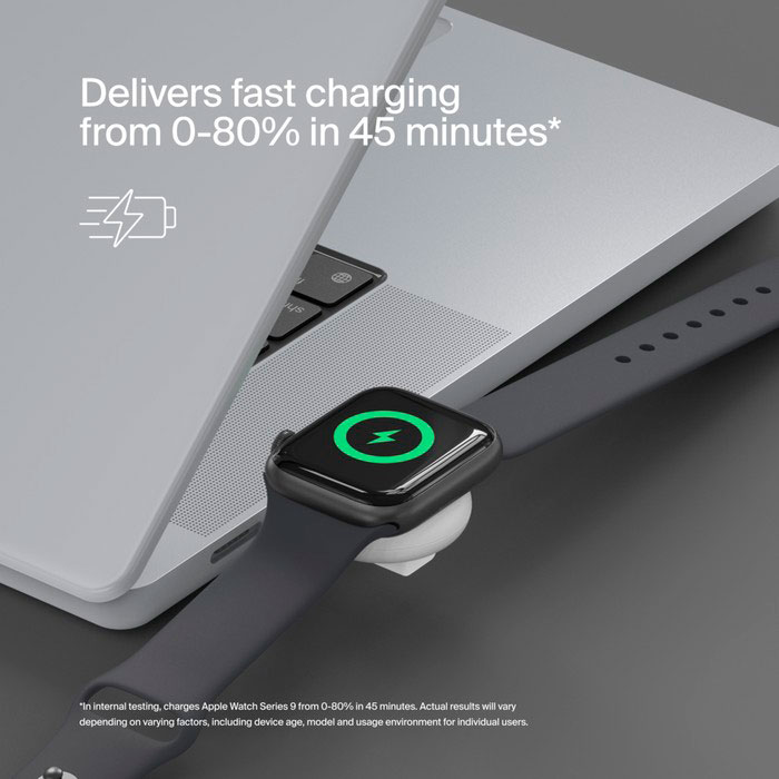 Беспроводное зарядное устройство BELKIN BoostCharge Portable USB-C Apple Watch Charger USB-C White