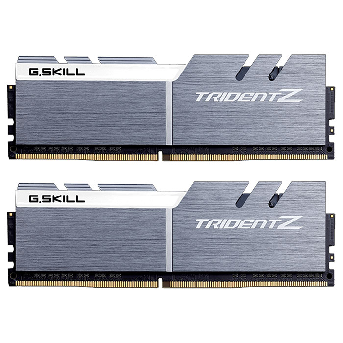 Модуль пам'яті G.SKILL Trident Z Silver/White DDR4 3200MHz 32GB Kit 2x16GB (F4-3200C16D-32GTZSW)