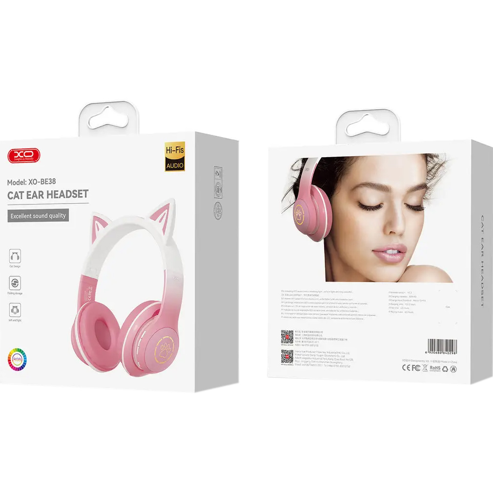 Наушники XO BE38 Pink