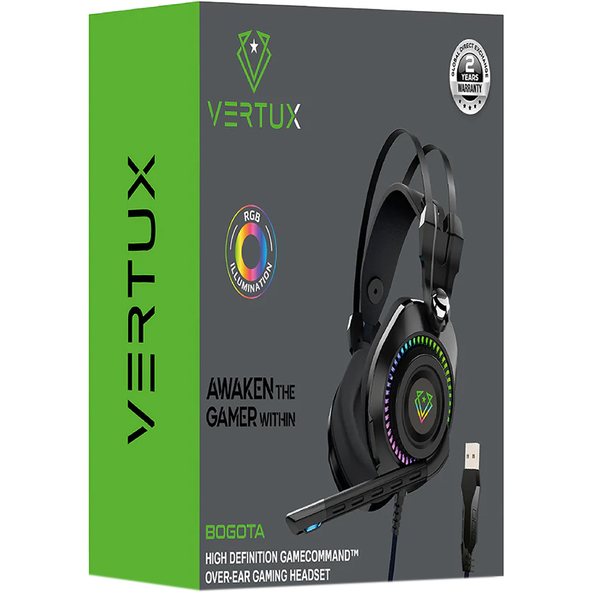Наушники геймерские VERTUX Bogota Black