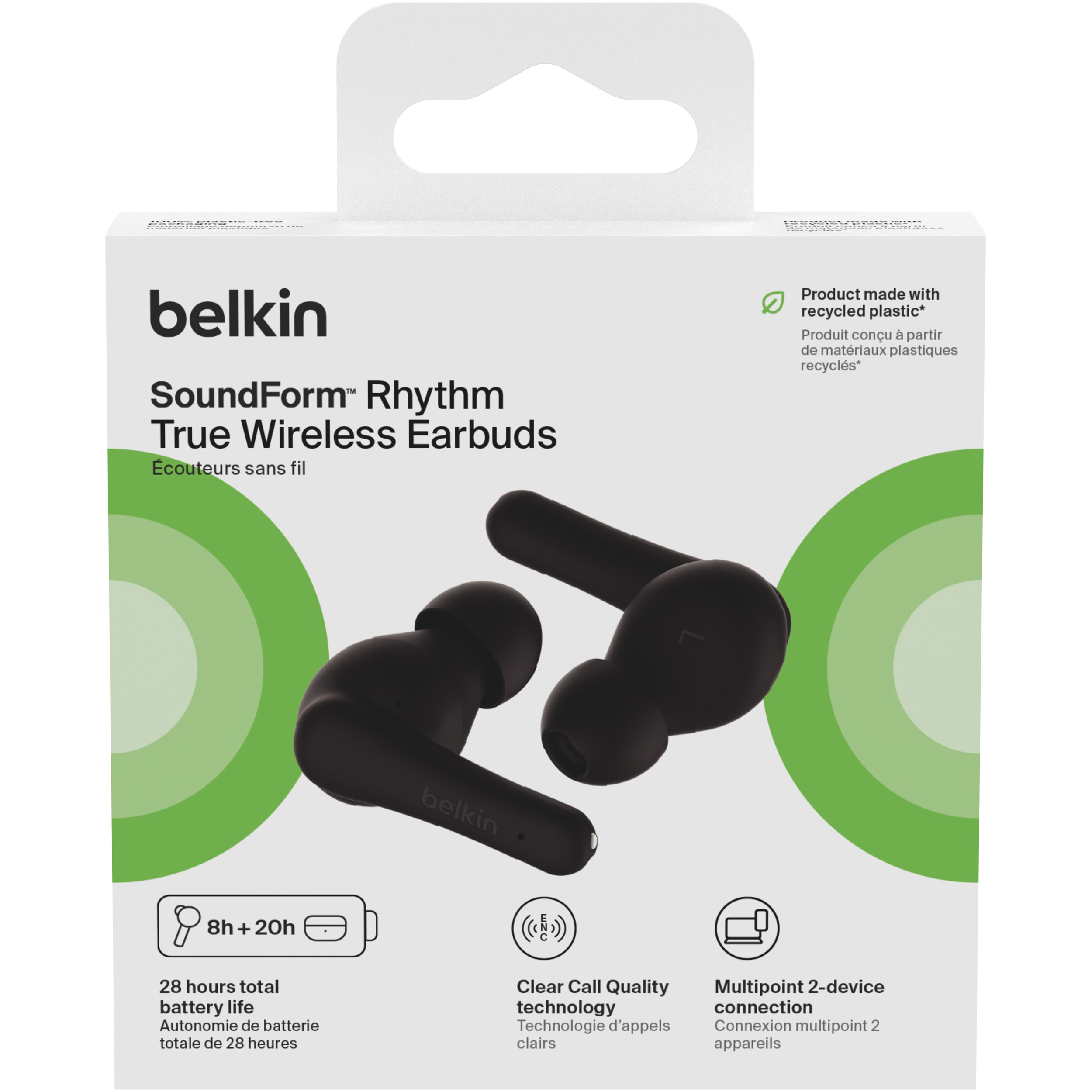 Навушники BELKIN SoundForm Rhythm True Wireless Earbuds Black (AUC012BTBK)