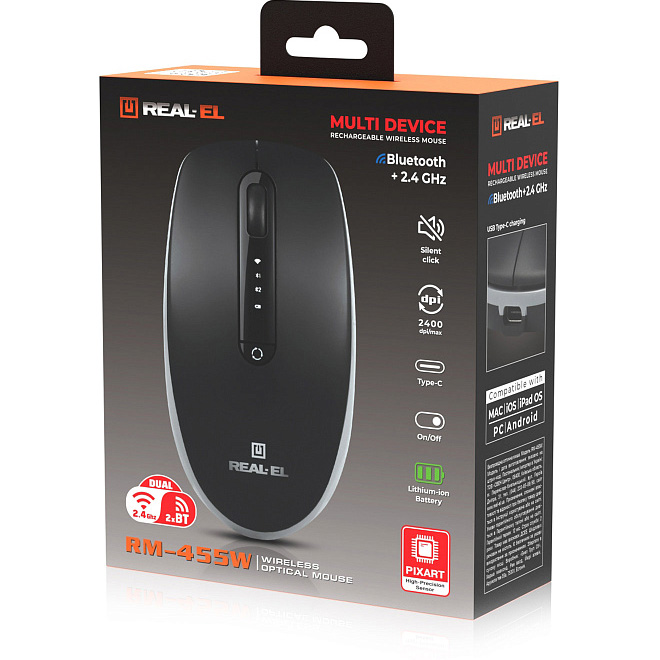 Миша REAL-EL RM-455 Wireless (EL123200047)