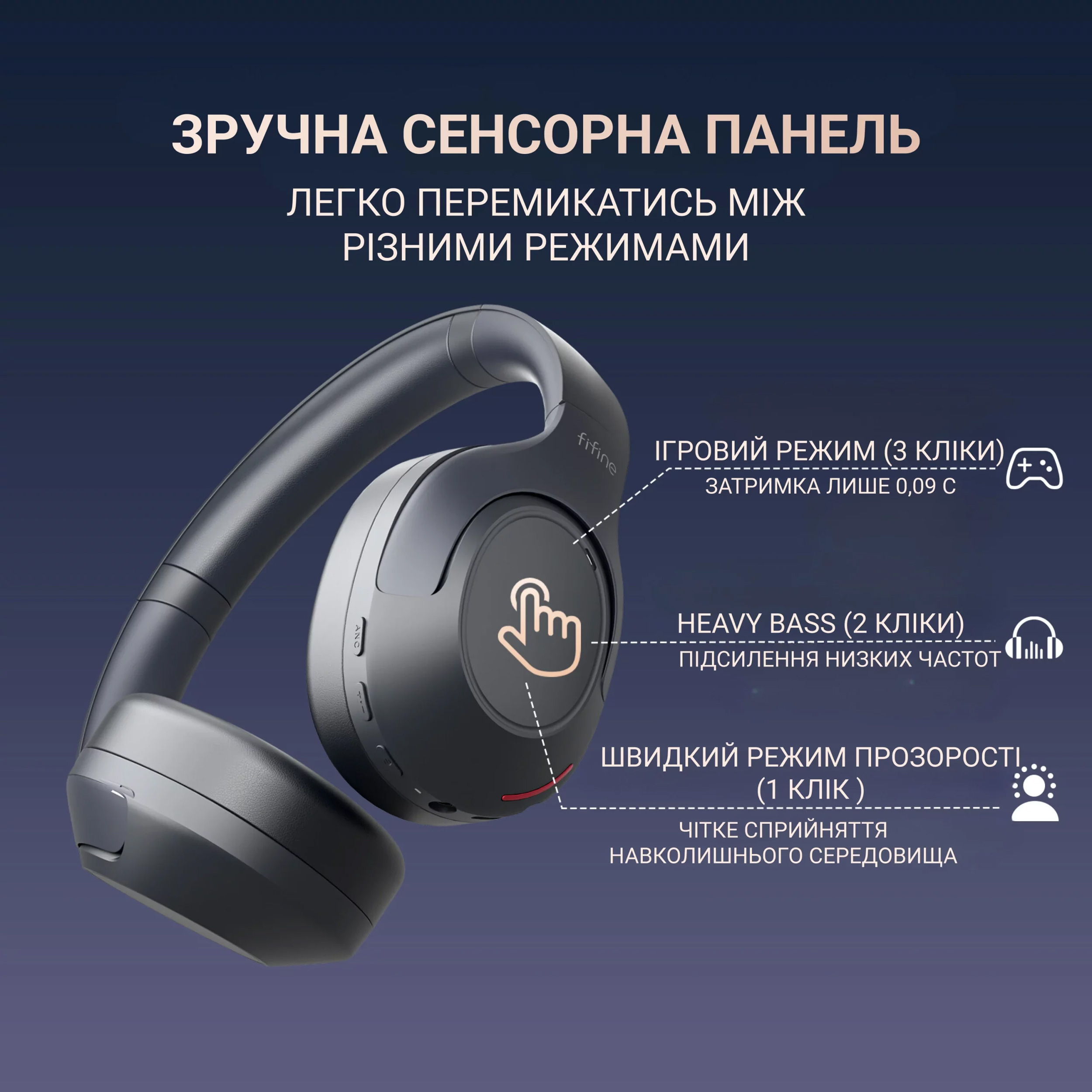 Наушники FIFINE X3 Black