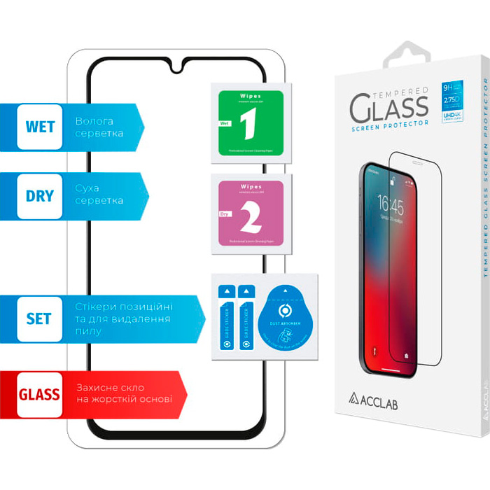 Защитное стекло ACCLAB Black для Galaxy A34 5G