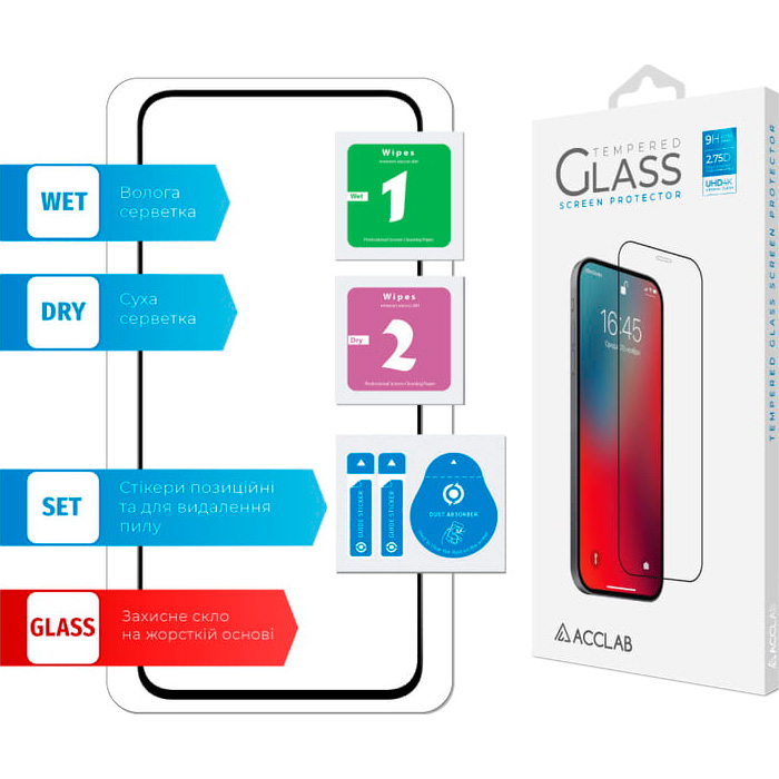 Защитное стекло ACCLAB Black для Galaxy A35