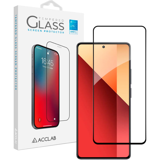 Защитное стекло ACCLAB Black для Redmi Note 13 Pro 4G