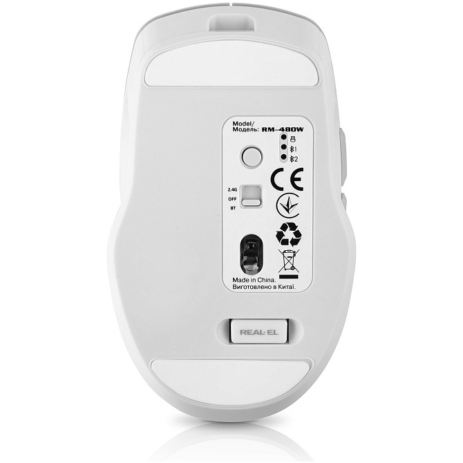 Миша REAL-EL RM-480 Wireless White (EL123200050)