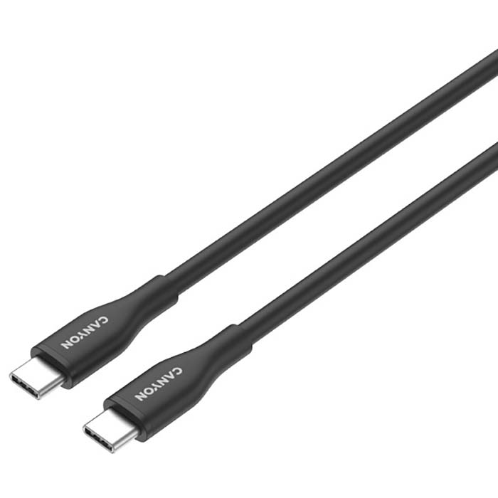 Кабель CANYON CC60SC10 Charge & Sync USB-C to USB-C 60W 1м Black (CNS-CC60SC10B)