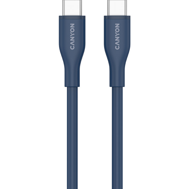 Кабель CANYON CC60SC10 Charge & Sync USB-C to USB-C 60W 1м Dark Blue (CNS-CC60SC10DB)