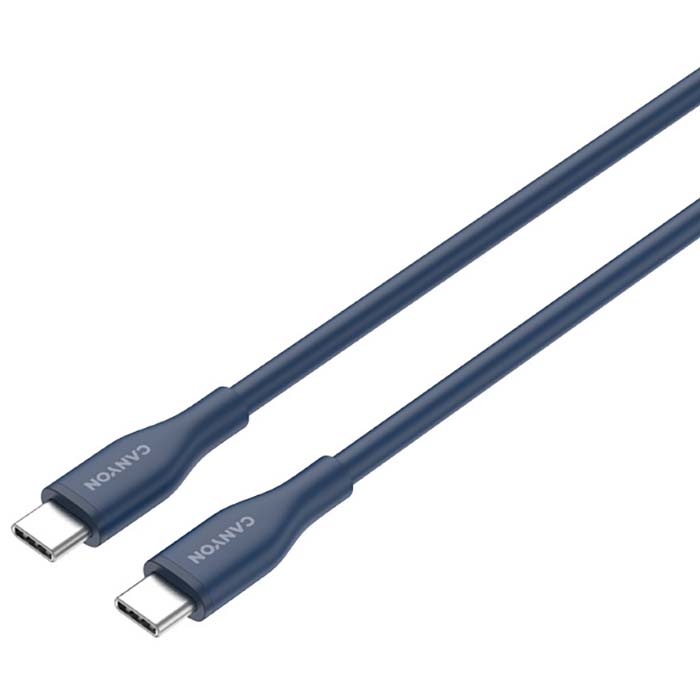 Кабель CANYON CC60SC10 Charge & Sync USB-C to USB-C 60W 1м Dark Blue (CNS-CC60SC10DB)