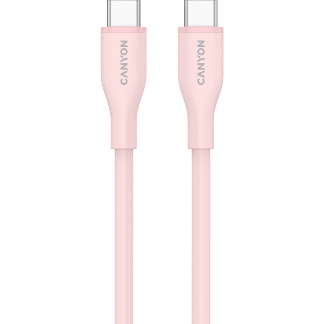 Кабель CANYON CC60SC10 Charge & Sync USB-C to USB-C 60W 1м Pink (CNS-CC60SC10PS)