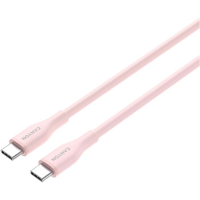 Кабель CANYON CC60SC10 Charge & Sync USB-C to USB-C 60W 1м Pink (CNS-CC60SC10PS)