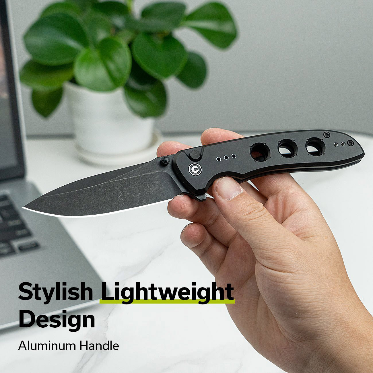 Складной нож CIVIVI Hyperpulse Black Blade Aluninium Handle Black (C23087A-1)
