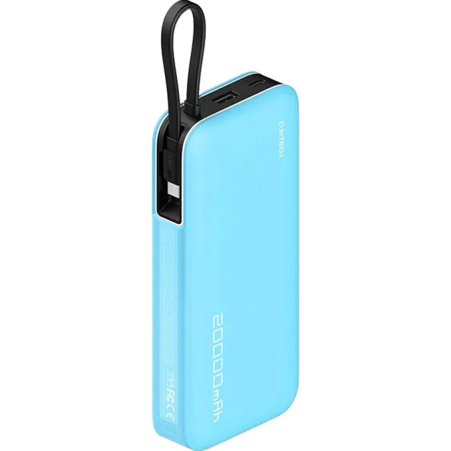 Повербанк CUKTECH PB200N 2xUSB-C, 1xUSB-A, 45W 20000mAh Blue