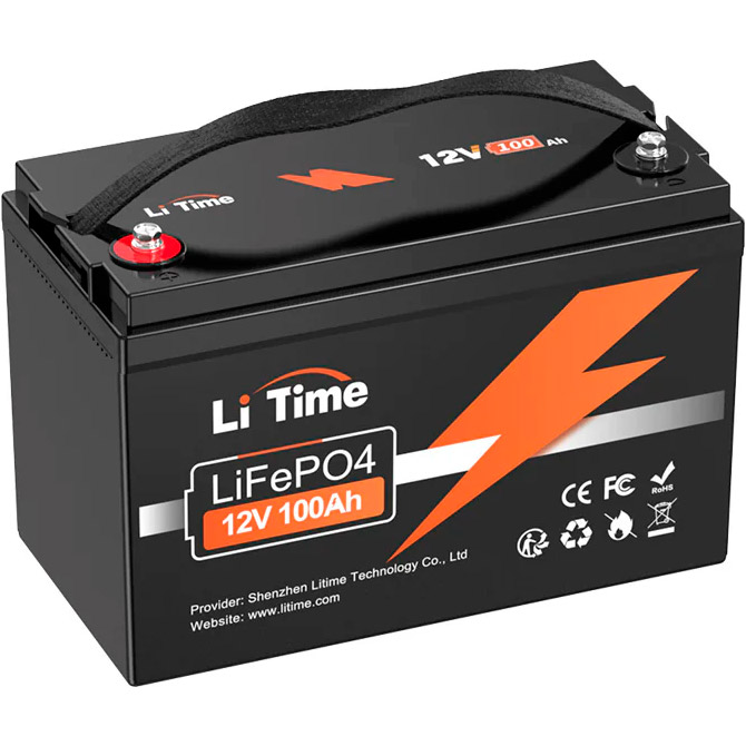 Акумуляторна батарея LITIME LiFePO4 12V 100Ah Deep Cycle (12.8В, 100Агод, 4S4P/BMS)