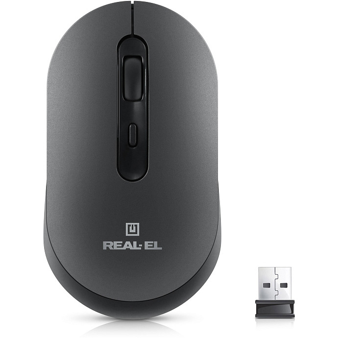 Мышь REAL-EL RM-470 Wireless Dark Gray (EL123200049)