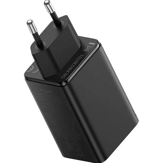 Зарядний пристрій BASEUS GaN6 Pro Fast Charger 2C+2U Cluster Black w/Type-C to Type-C cable (P10162701113-00)