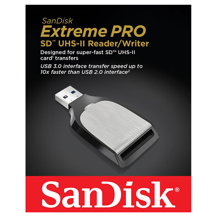 Кардридер SANDISK Extreme Pro SDHS/UHS-I/UHS-II (SDDR-399-G46)