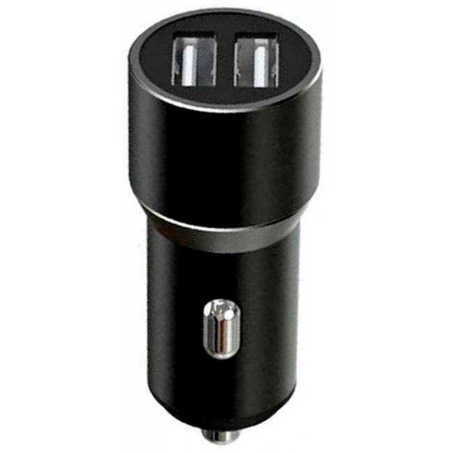 Автомобильное зарядное устройство XO TZ09 2xUSB-A, 2.4A Car Charger Black w/Lightning cable (XO-TZ09L-BK)