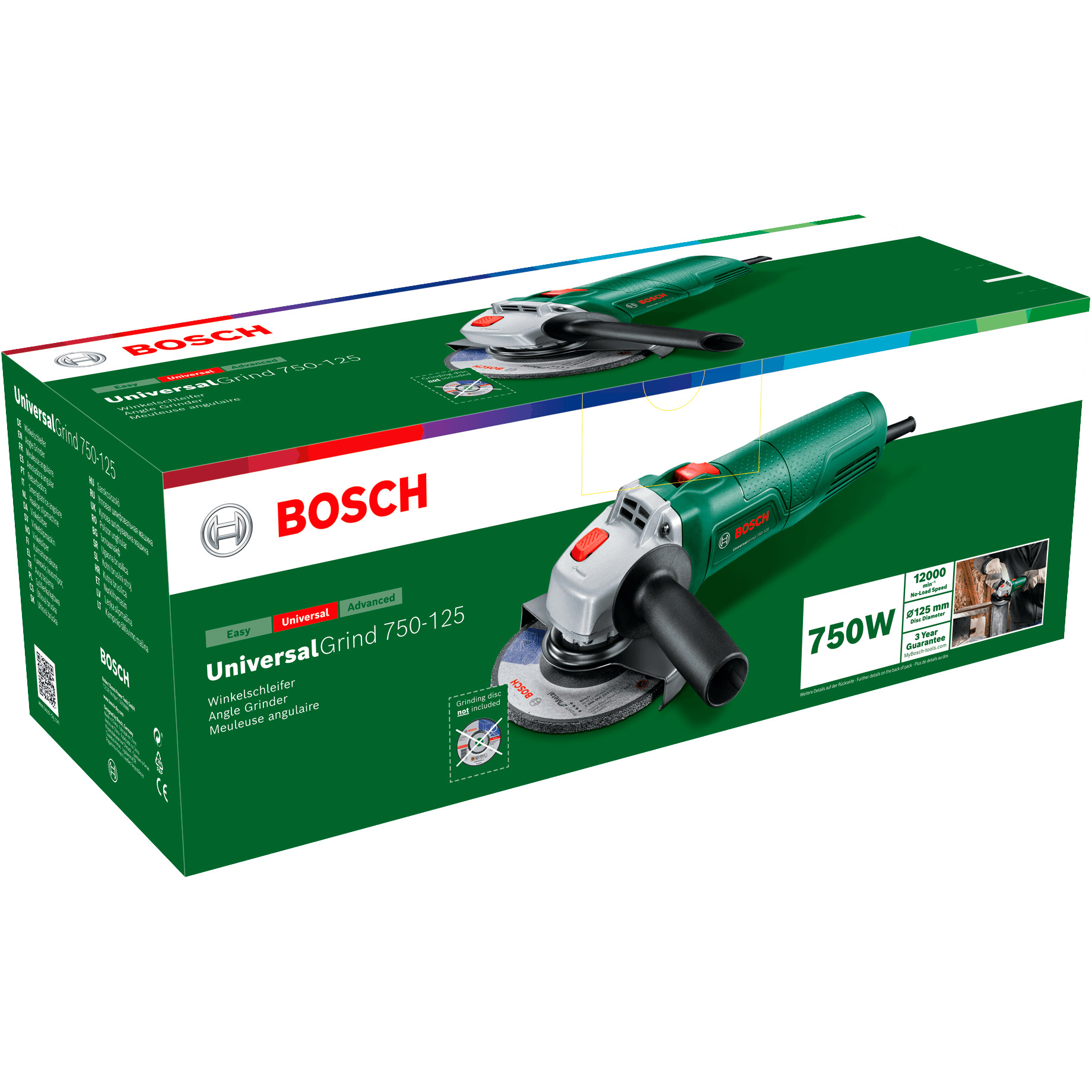 Кутова шліфувальна машина BOSCH UniversalGrind 750-125 (0.603.3E2.001)