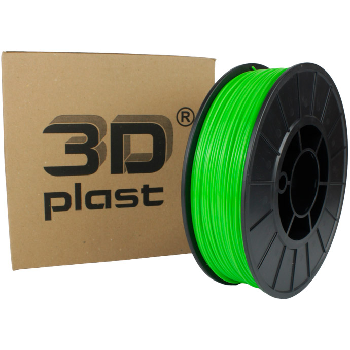 Пластик (филамент) для 3D принтера 3DPLAST PLA 1.75mm, 0.85кг, Green Grass