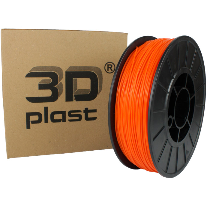 Пластик (филамент) для 3D принтера 3DPLAST PLA 1.75mm, 0.85кг, Orange