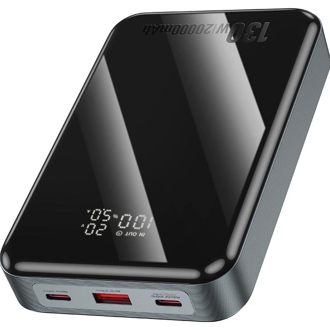 Повербанк HOCO Q30A 20000mAh Metal Gray