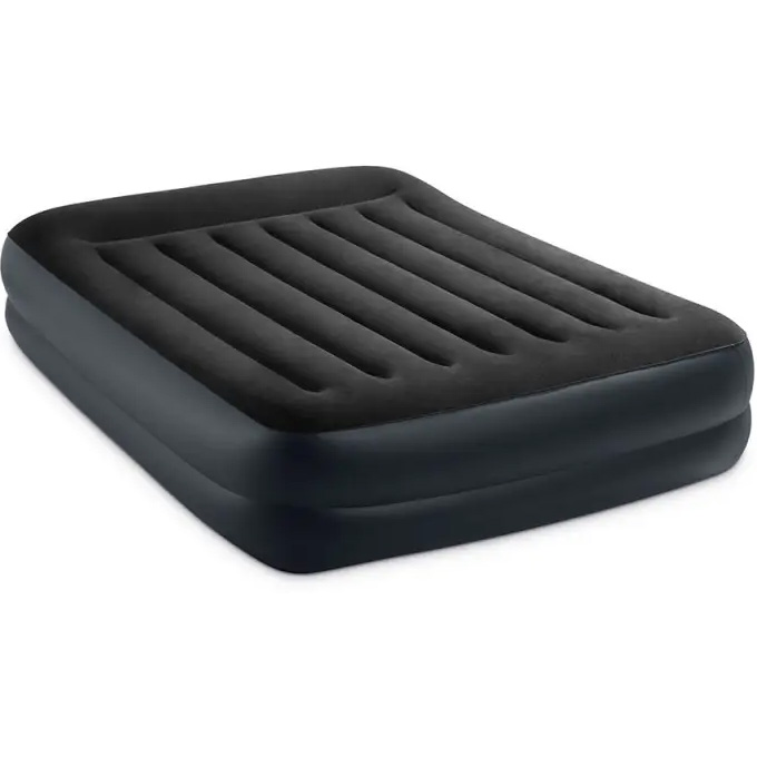 Матрас надувной c подголовником INTEX Pillow Rest Raised Bed 64124 203x152 Black