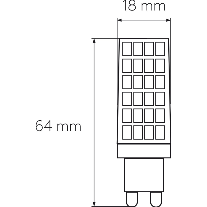 Лампочка LED EUROLAMP G9 6W 3000K 220V (LED-G9-0630(220))