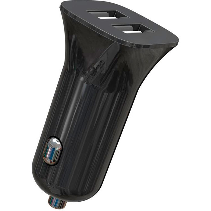 Автомобильное зарядное устройство XO TZ10 2xUSB-A, 2.4A Car Charger Black (TZ10-BK)