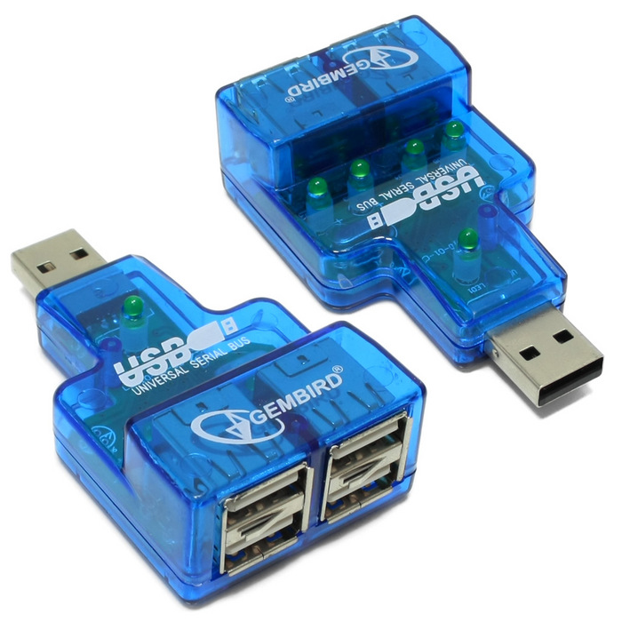 USB хаб GEMBIRD UHB-CN224 Blue 4-Port (UHB-CN224-BLUE)