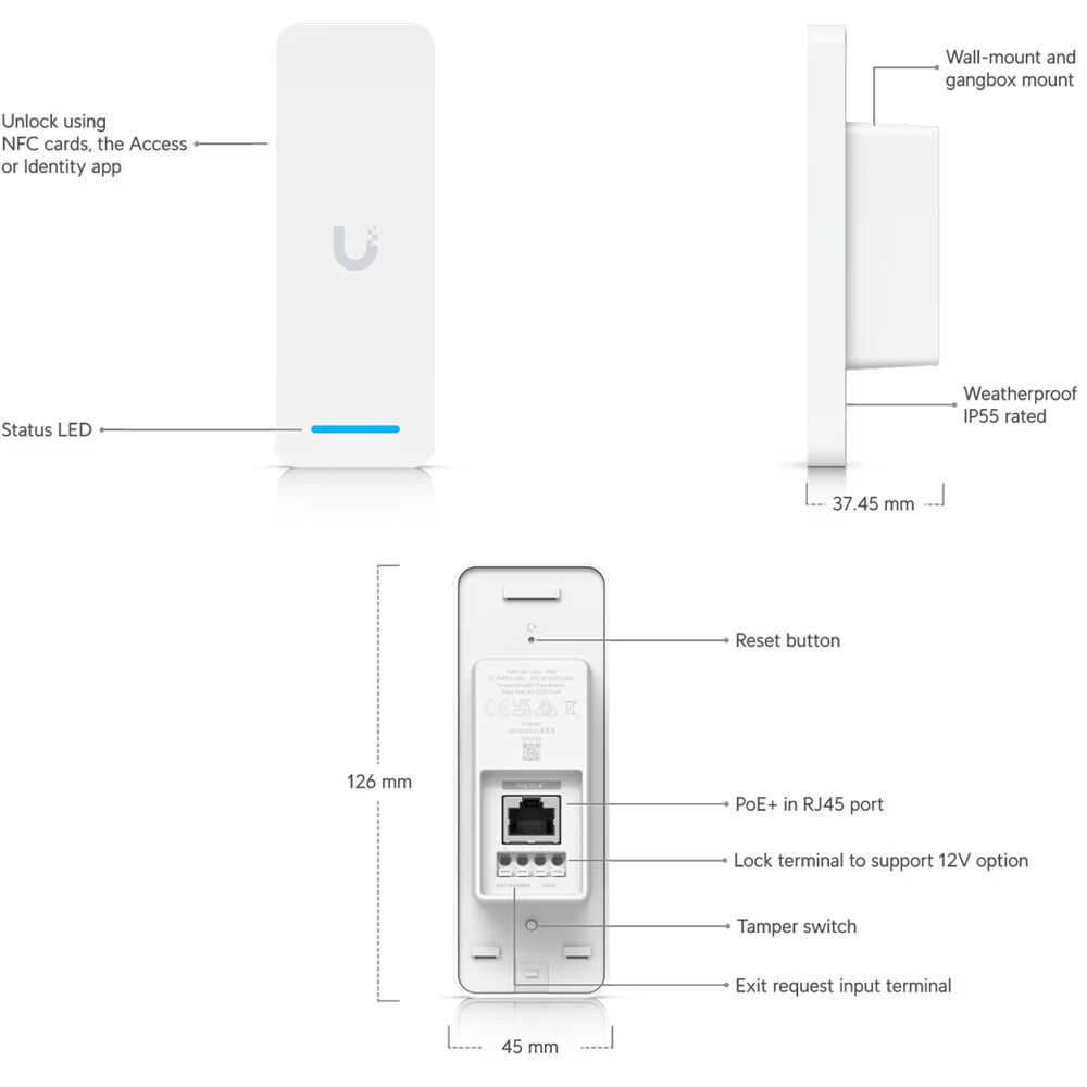 Считыватель UBIQUITI UniFi Access Ultra (UA-ULTRA)