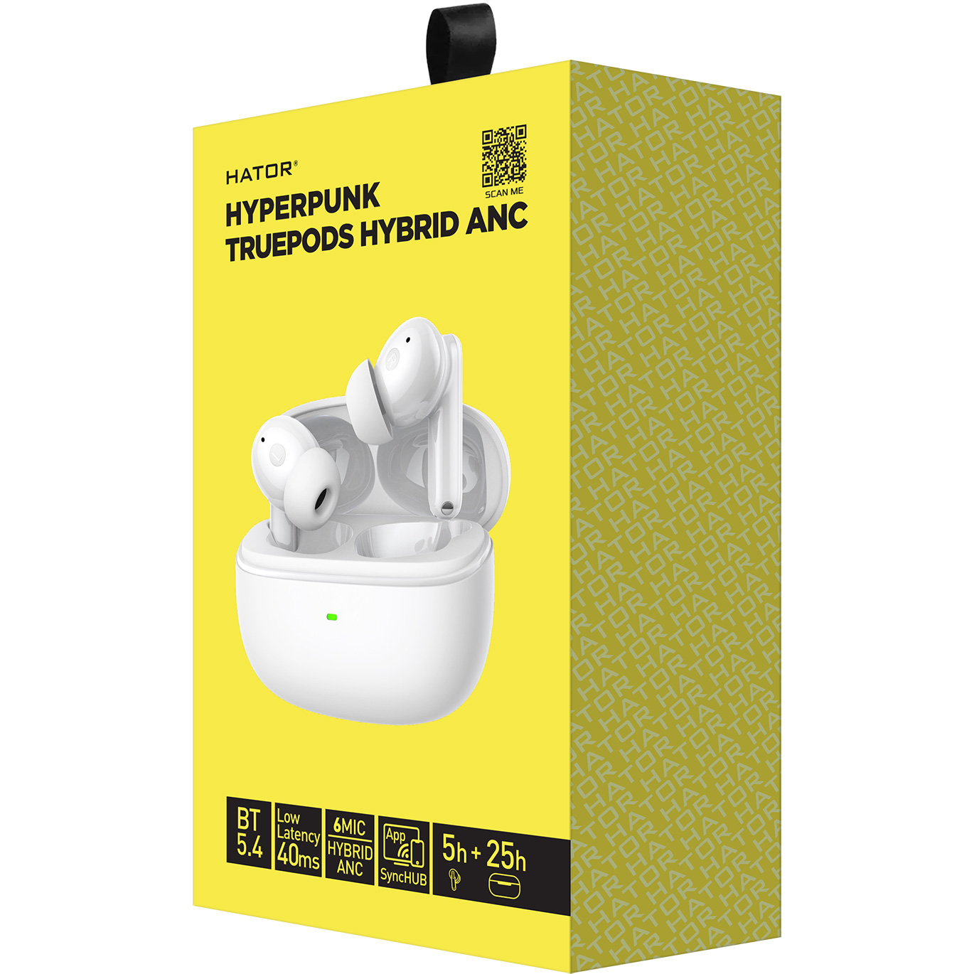 Навушники HATOR Hyperpunk Truepods Hybrid ANC White (HTA-432)