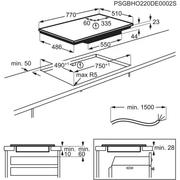 Варочная поверхность индукционная ELECTROLUX EIS82453IZ (949599333)