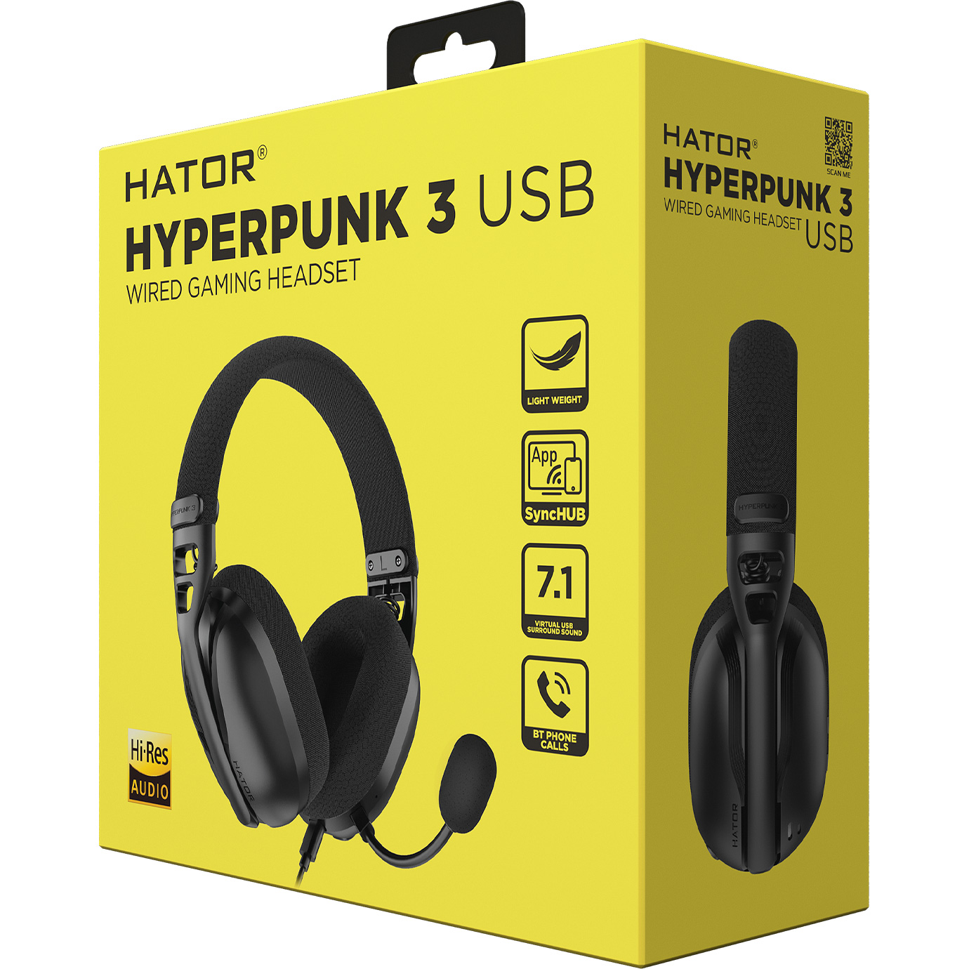 Наушники геймерские HATOR Hyperpunk 3 USB 7.1 Black (ESH10)