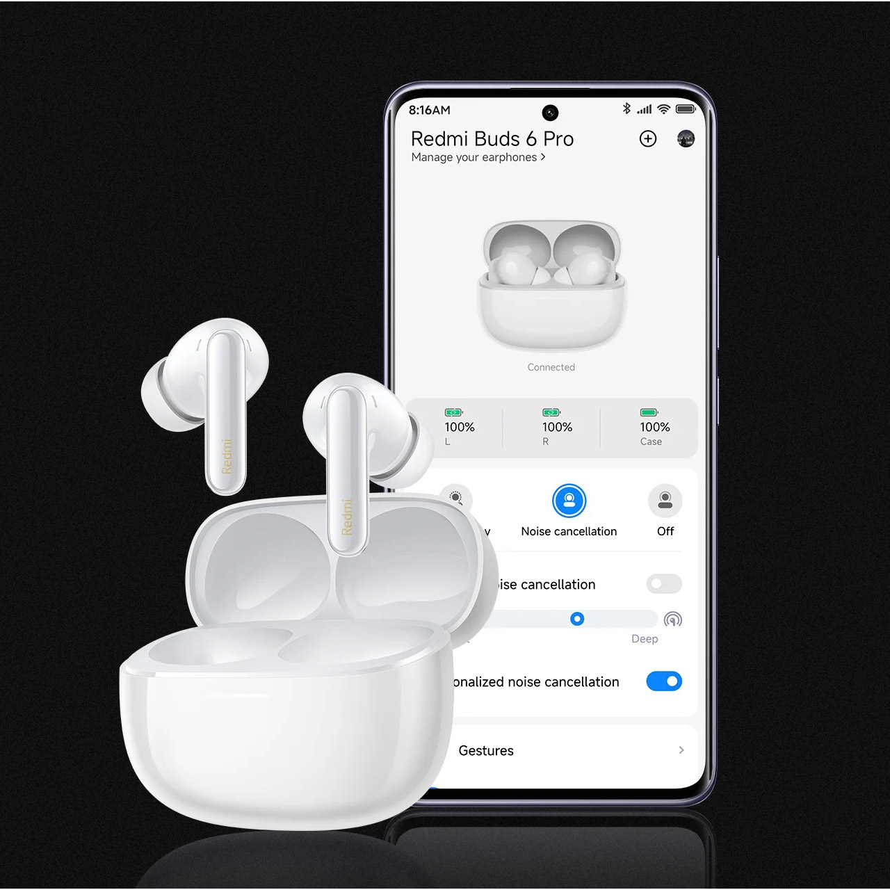 Навушники REDMI Buds 6 Pro Glacier White (BHR9310GL)