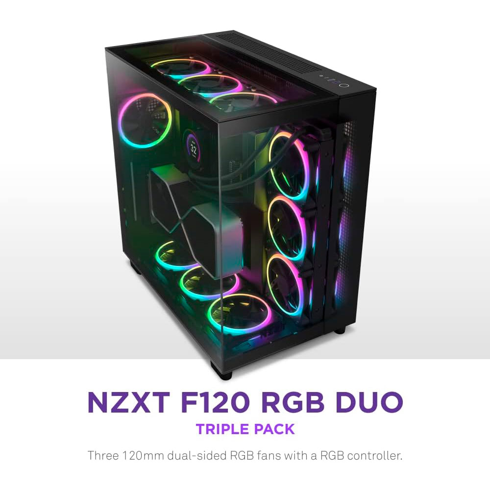 Вентилятор NZXT F120 RGB Duo Black 3-Pack (RF-D12TF-B1)