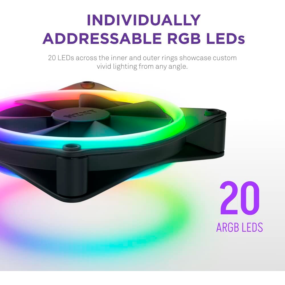 Вентилятор NZXT F120 RGB Duo Black 3-Pack (RF-D12TF-B1)