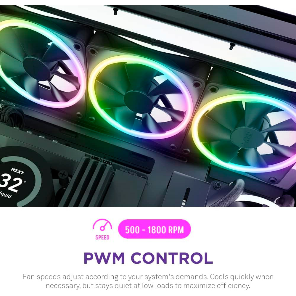 Вентилятор NZXT F120 RGB Duo Black 3-Pack (RF-D12TF-B1)