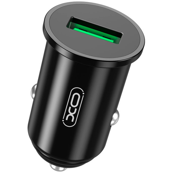 Автомобільний зарядний пристрій XO CC35 1xUSB-A, QC3.0, 18W Car Charger Black (XO-CC35-BK)