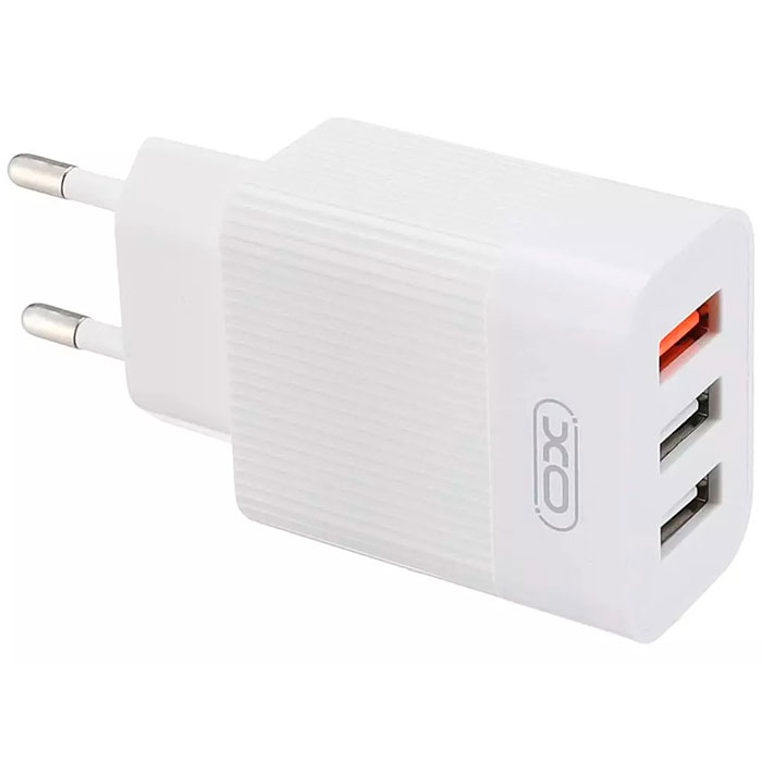 Зарядний пристрій XO L72 3xUSB-A, QC3.0, 18W White w/Micro-USB cable (XO-L72-MCR)