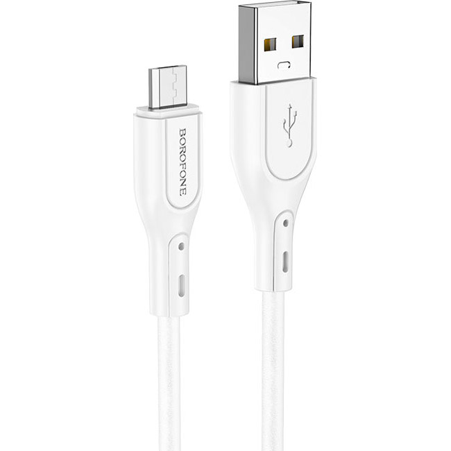 Кабель BOROFONE BX66 Wide Way USB-A to Micro-USB 1м White