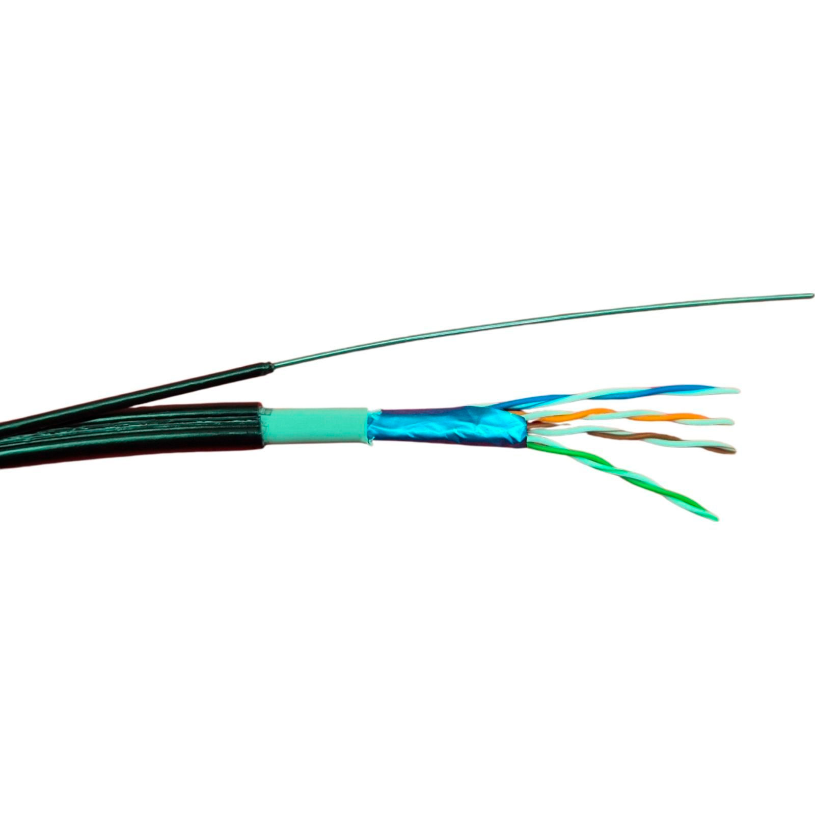 Кабель мережевий для зовнішньої прокладки з дротом GEAR FTP Cat.5e 4x2x0.51 CCA Black 305м (GEC-FTPCCAOUTSC051305)
