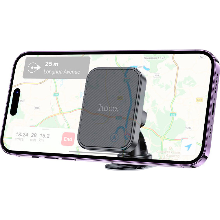 Автотримач для смартфона HOCO H33 Cheetah Magnetic Car Holder Center Console Black