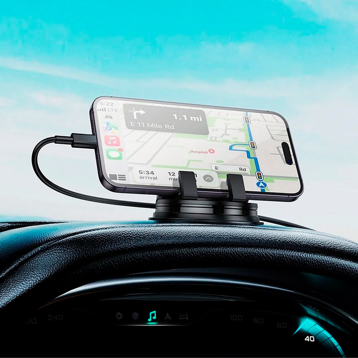 Автотримач для смартфона HOCO H55 Blueprint Dashboard Car Holder Black/Gray