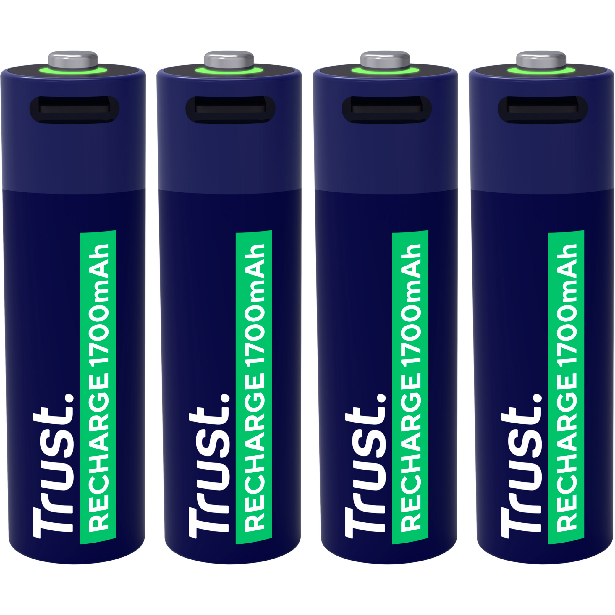 Акумулятор TRUST AA 1700mAh 3.7V, USB-C заряджання 4шт/уп